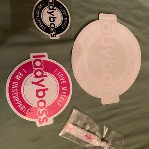 Ladyboss sticker set with brand new hair tie